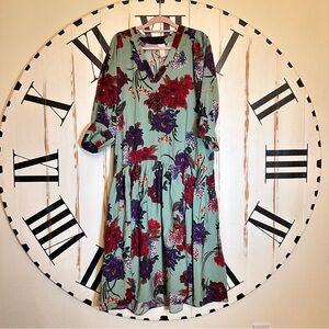 Floral Deep Mint Dress